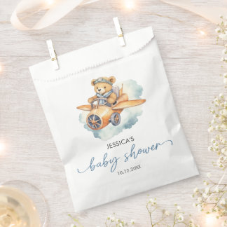 Bolsa De Papel Watercolor Little Bear Baby Shower Boy