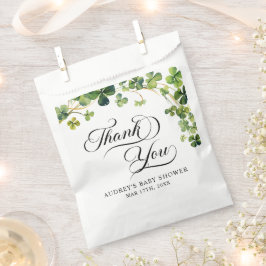 Bolsa De Papel Watercolor Little Shamrock Script Baby Shower