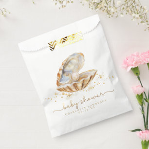Bolsa De Papel Watercolor Ocean Little Pearl Baby Shower