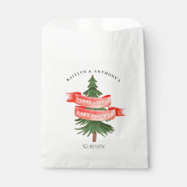Bolsa De Papel Watercolor Pine Tree Merry Little Baby Shower