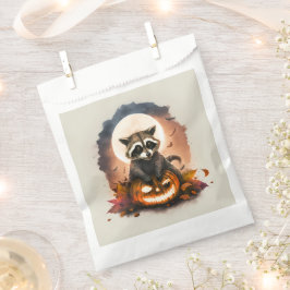 Bolsa De Papel Watercolor Raccoon Halloween