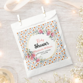Bolsa De Papel Watercolor Roses & Eucalyptus Baby Shower