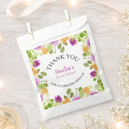 Bolsa De Papel Watercolor Spring Floral Bridal Shower
