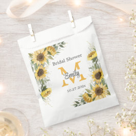 Bolsa De Papel Watercolor Sunflower Greenery Bridal Shower