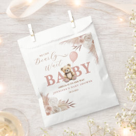 Bolsa De Papel We Can Bearly Wait Boho Pink Teddy Bear