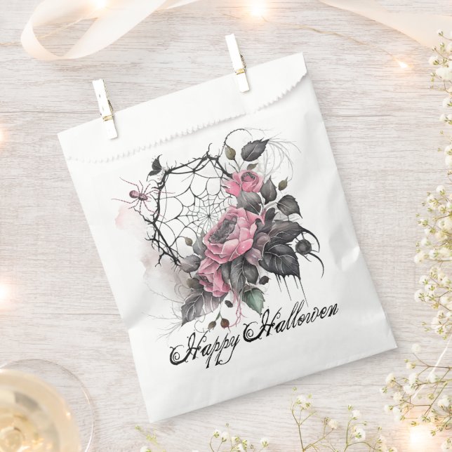 Bolsa De Papel Web de araña gótica | Halloween (Cortado)