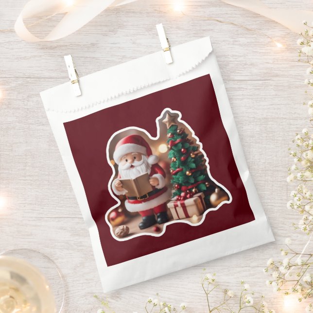 Bolsa De Papel Weihnachtsmann mit Tannenbaum in 3D -  (Cortado)