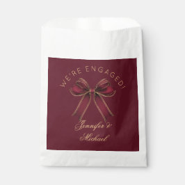 Bolsa De Papel We're engaged Engagement party Red Bow luxury