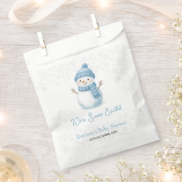 Bolsa De Papel We're Snow Excited Snowmen Boy Baby Shower