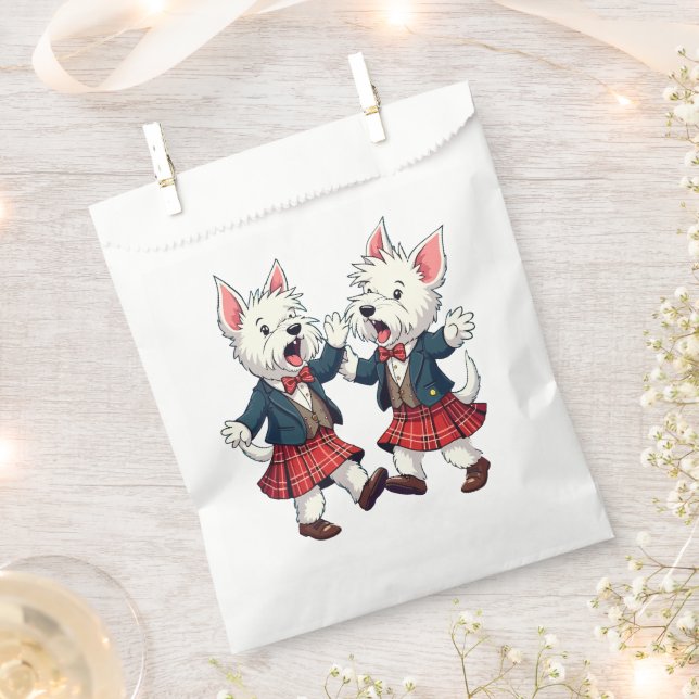 Bolsa De Papel West Highland Terrier Dancing Scottish Ceilidh  (Cortado)
