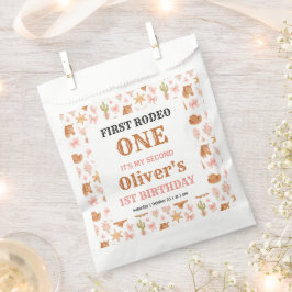 Bolsa De Papel Western Coquette Cowgirl 1st Birthday Cute Pink