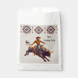 Bolsa De Papel Western Cowboy Bull Rider Aztec Birday Party