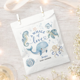 Bolsa De Papel Whale Baby Shower Boy Blue Ocean