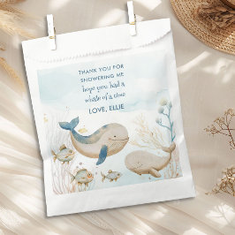Bolsa De Papel Whale of a Time Ocean Boy Baby Shower Gracias