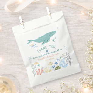 Bolsa De Papel Whale Under the Sea Baby Shower Gracias