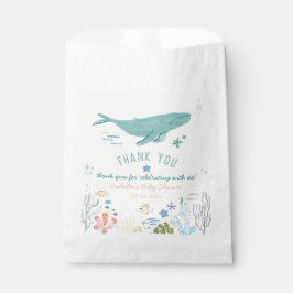 Bolsa De Papel Whale Under the Sea Baby Shower Gracias