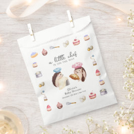 Bolsa De Papel Whimsical Cute Hedgehog Chef Baker Baby Shower 