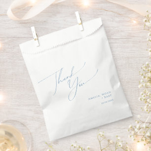 Bolsa De Papel Whimsical Dusty Blue Baby Shower Gracias