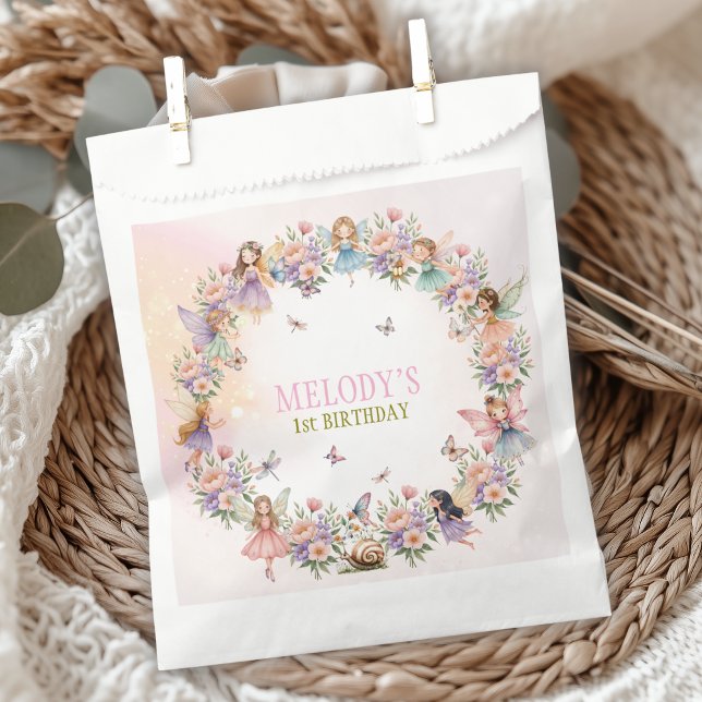 Bolsa De Papel Whimsical fairy garden 1st birthday  (Subido por el creador)