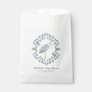 Bolsa De Papel Whimsical Folk Art Stork   BABY SHOWER