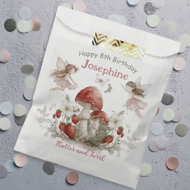Bolsa De Papel whimsical garden flutter and twirl fairy birthday  (Subido por el creador)