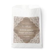 Whimsical Vintage Lace Old Barn Baby Shower Favor