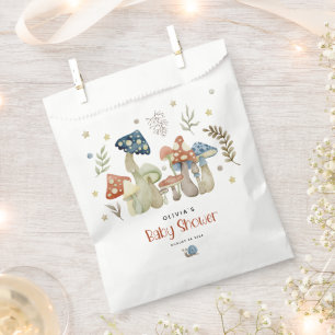 Bolsa De Papel Whimsical Watercolor Mushroom Baby Shower