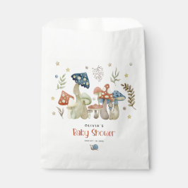 Bolsa De Papel Whimsical Watercolor Mushroom Baby Shower