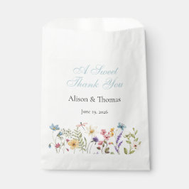 Bolsa De Papel Whimsical Wildflowers Meadow Wedding