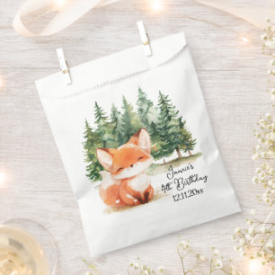Bolsa De Papel Whimsical Woodland Baby Fox 4º cumpleaños