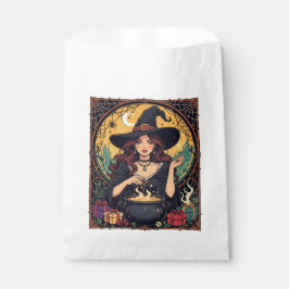 Bolsa De Papel Whimsically Enchanting Witch With Spiders