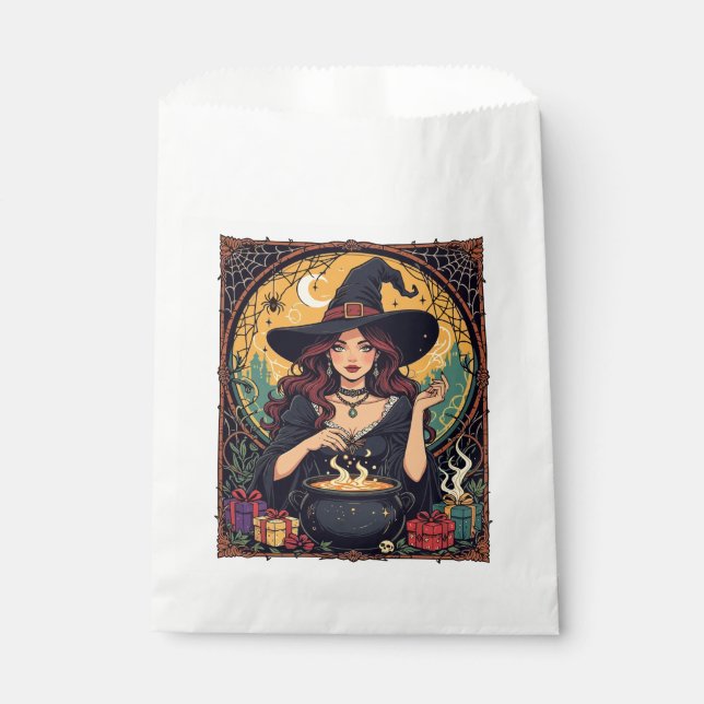 Bolsa De Papel Whimsically Enchanting Witch With Spiders (Anverso)
