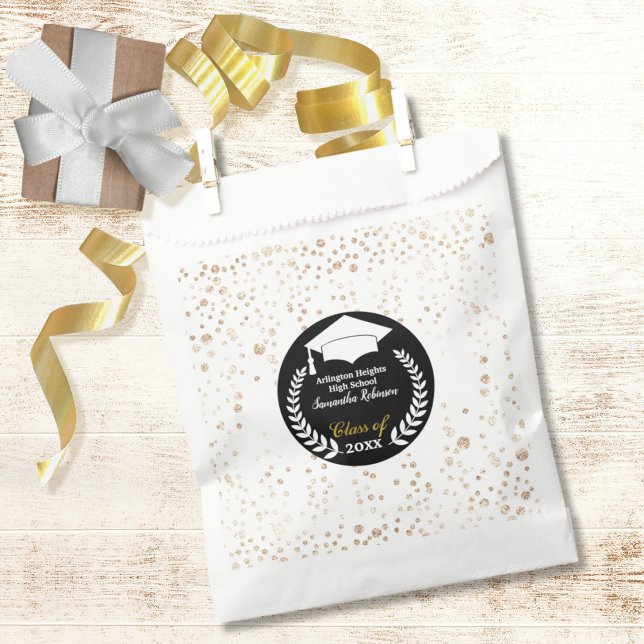 Bolsa De Papel White Cap and Laurel Graduation Party  (Subido por el creador)