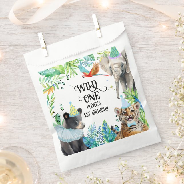 Bolsa De Papel Wil Birthday Safari Animals (Cortado)