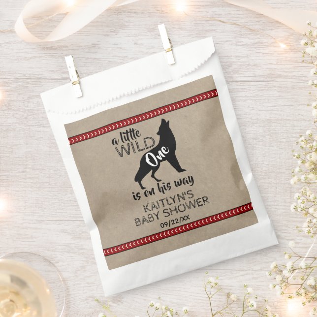 Bolsa De Papel Wild One Boys Baby Shower (Cortado)