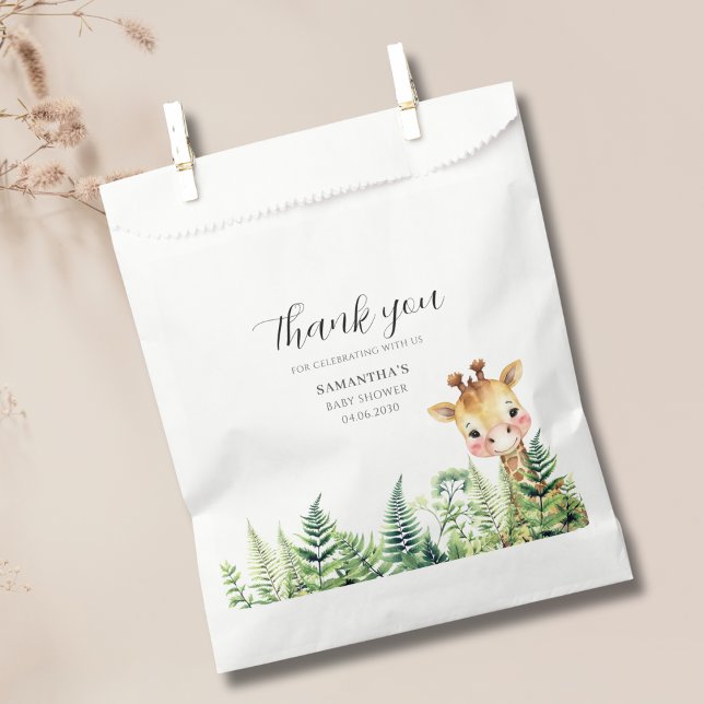 Bolsa De Papel Wild One Safari Animal Cute Baby Shower  (Subido por el creador)