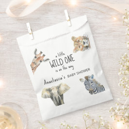 Bolsa De Papel Wild One Safari Animals Baby Shower