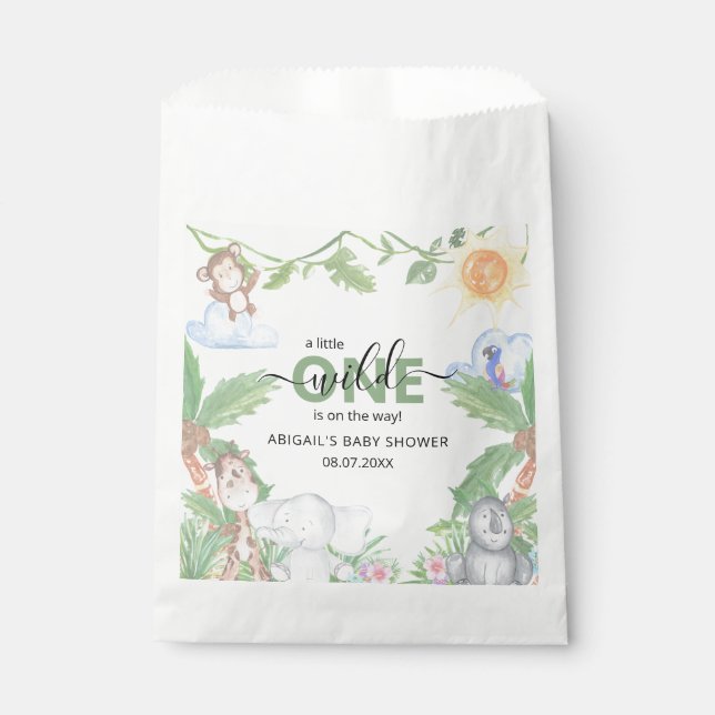 Bolsa De Papel Wild One Safari Baby Shower Napkins (Anverso)