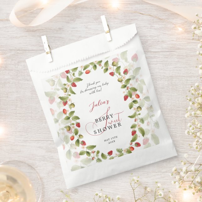 BOLSA DE PAPEL WILD STRAW BERRY SWEET BABY SHOWER (Cortado)