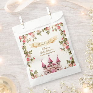 Bolsa De Papel Wildflower Cuento de Hadas Castillo Baby Shower Ag