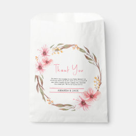 Bolsa De Papel Wildflower Está En Camino De La Baby Shower Rosa