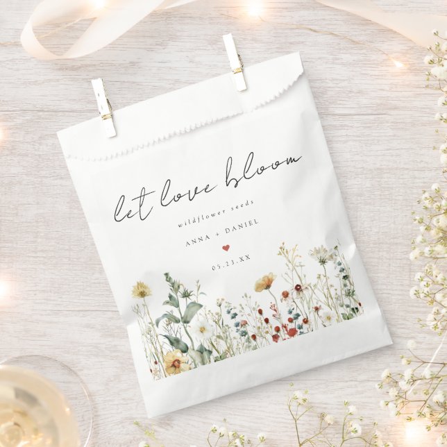 Bolsa De Papel Wildflower Seeds Wedding Favor Bag (Cortado)