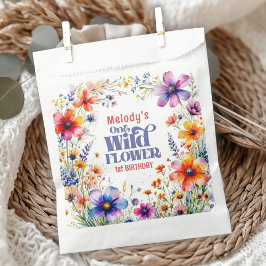 Bolsa De Papel Wildflower Wild One 1st birthday 