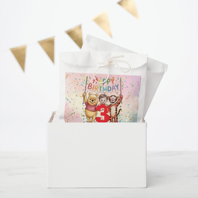 Bolsa De Papel Winnie the Pooh | Happy Birthday (Fiesta)