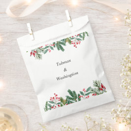 Bolsa De Papel Winter Berries Pine Cone Greenery Boda
