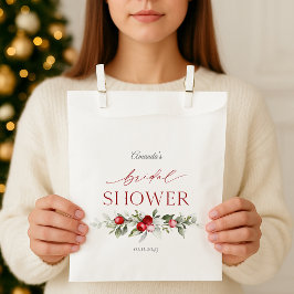 Bolsa De Papel Winter Berry Bridal Shower