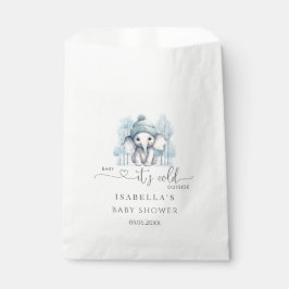 Bolsa De Papel Winter Elephant Boy Baby Shower