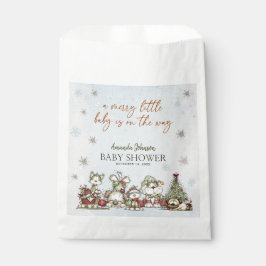 Bolsa De Papel Winter Merry Puppy Christmas Gnomes Baby Shower