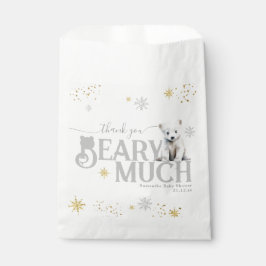 Bolsa De Papel Winter Modern Bearly Wait Neutral Baby Shower