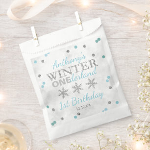 Bolsa De Papel Winter ONEderland Primer cumpleaños